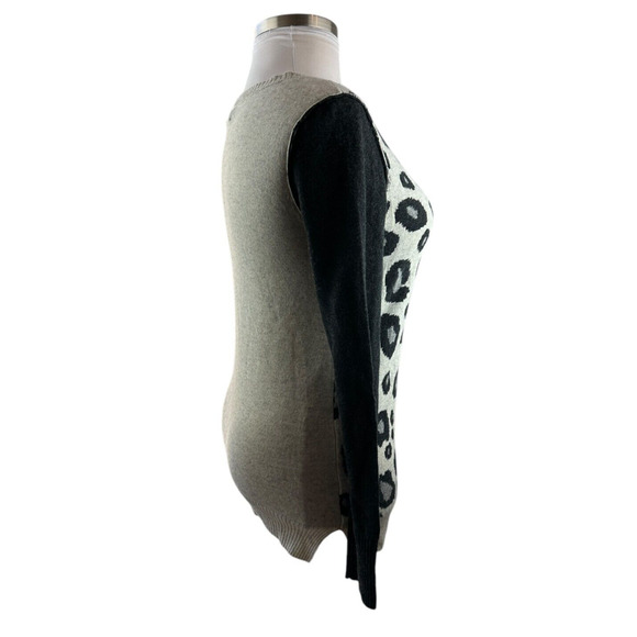 NWT Michael Stars Leopard Print Wool Cashmere Blend Sweater Women's Size XS / S - Picture 8 of 11